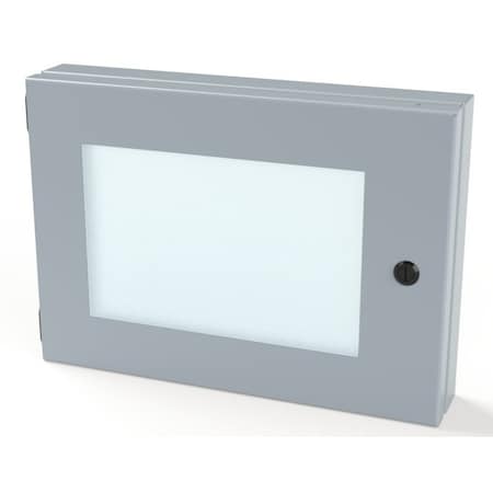 Saginaw Control & Engineering Hinged Window, 10 in. H x 14 in. W x 1-1/2 in. L, Polycarbonate SCE-HWK1014